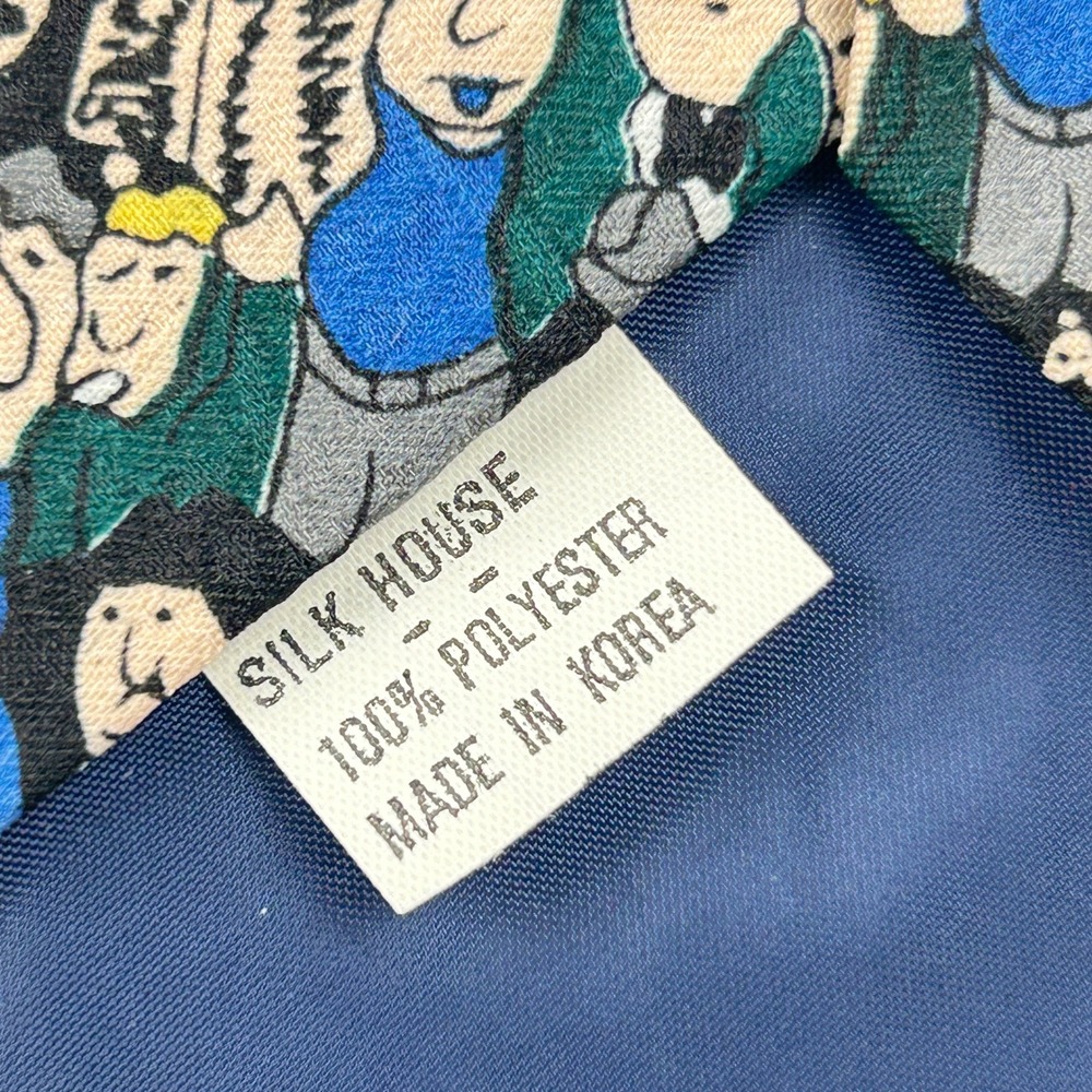 Vintage A. Rogers Air Port Scene Arrivals Departures 100% Polyester Tie Korea - Picture 3 of 7